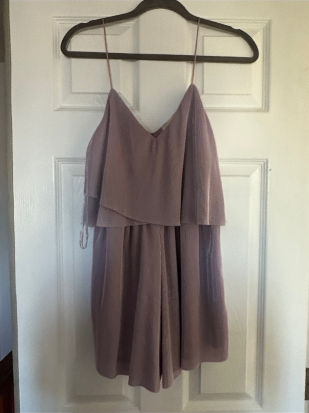 silence + noise Dusty Lavender Spaghetti Strap Layered Mini Dress